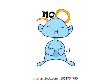Cute Gennie Character . Vector Illustration. isolated on white background.