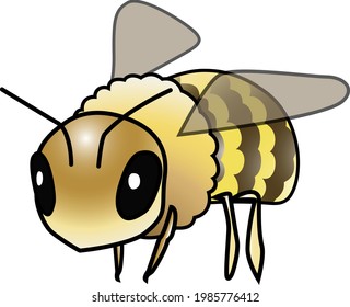 Un abeja suave y suave volando