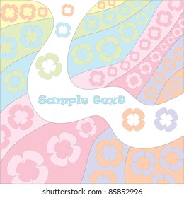 Cute gentle vector floral background with place for your text