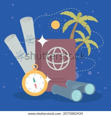 cute geography image with items