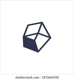 Cute geometric crystal isolated on white background. Gems, diamonds, boho stones. Vector illustration