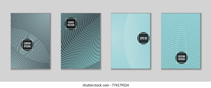Cute geometric design title page background. Cool template journal header page set. First page minimal illustration for business notebook, dairy or notepad.