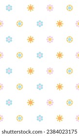 Cute geometric floral seamless pattern  design. Vector illustration.