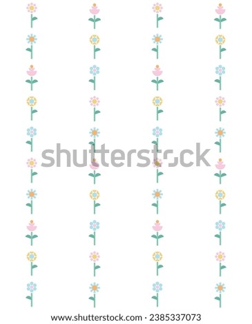 Cute geometric floral seamless pattern  design. Vector illustration.
