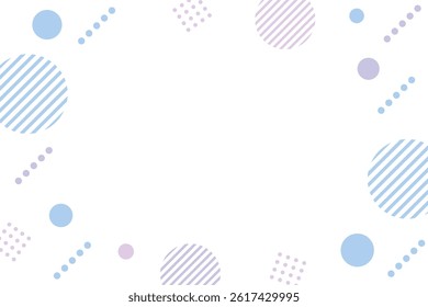 A cute geometric frame illustration that suits the rainy season