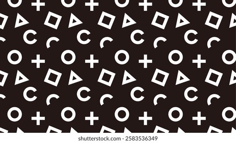 Cute geometric pattern background (Black and White)