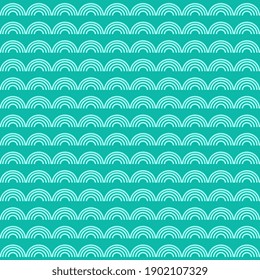 Cute geometric pattern. Hand drawn rainbow doodle vector seamless background in bright colors. Summer design.