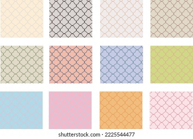 Patrón geométrico de corte Materiales de juego de colores de pastel