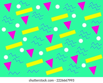 Fondo geométrico sin costura en colores brillantes