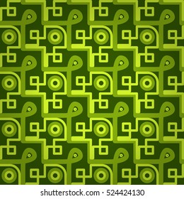 Cute geometric seamless pattern background in greek style. Simple medley repeatable backdrop. Modern design. Colored, graphic design for wallpaper, game, surface or other purpose.