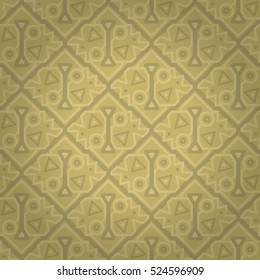 Cute geometric seamless pattern background in meditative style. Shining, graphical design for curtain, game, ads or other purpose. Plain mosaic repeatable backdrop. Retro texture.