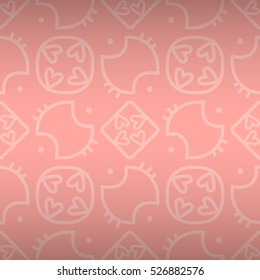 Cute geometric seamless pattern background in maze style. Classic tracery. Knotty puzzle repeatable backdrop. Bright, symmetrical design for curtain, ads, textile or other purpose.