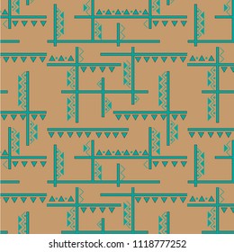 Cute geometric seamless pattern. The chaotic abstract. Vector illustration.