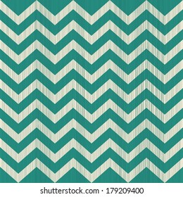 cute geometric seamless pattern with fabric texture effect in retro green