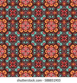 cute geometric seamless pattern ornamental tile background