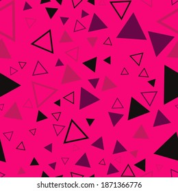 Patrón geométrico sin soldadura con triángulos. Fondo vector colorido.