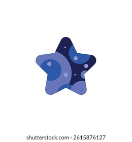 Cute geometric star shape vector icon