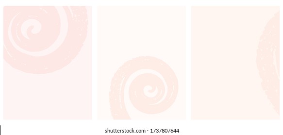 Diseños de vectores geométricos personalizados. Bañera de mano libre aislada en un fondo rosa pastel y crema clara. Impresiones de vectores abstractos simples ideales para el diseño y la cubierta