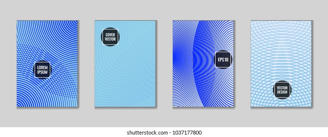Cute geometrical lines notebook cover background. Minimalistic notepad cover tile set. Colorful title page design for journalistic notebook, dairy or notepad.