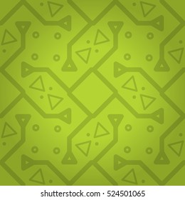 Cute geometrical seamless pattern background in labyrinth style. Clean puzzle repeatable backdrop. Bright, graphical design for textile, game, wallpaper or other purpose. Classic tracery.