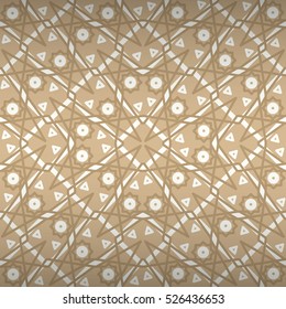 Cute geometrical seamless pattern background in damask style. Complex tessellated repeatable backdrop. Colored, contrast design for web, wallpaper, ads or other purpose. Actual decor.