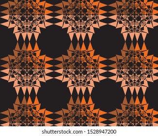 Cute geometrical textile pattern design and modern stylish wallpaper