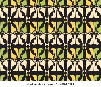 Cute geometrical textile pattern design and modern stylish wallpaper