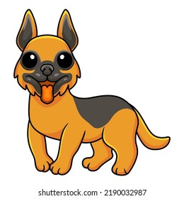Cute german shepherd dog cartoon