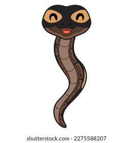 Cute ghi mojave ball python cartoon