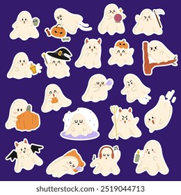 Cute ghost activities doodle style
