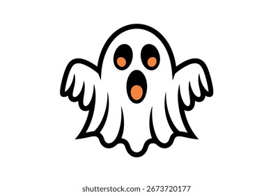 Cute Ghost with "Boo!" for Halloween Designs