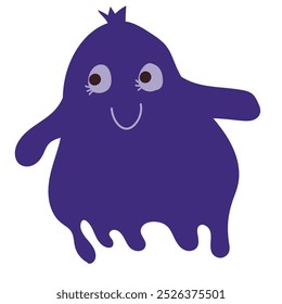 Cute ghost. Cartoon character. Vector illustration. 