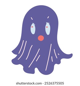 Cute ghost. Cartoon character. Vector illustration. 