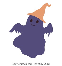 Lindo fantasma. Caricatura. Ilustración vectorial. 