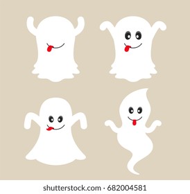 Cute ghost cartoon collection.