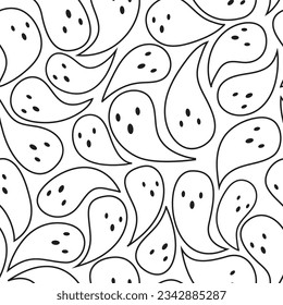 cute ghost cartoon delicate pattern on white background, simple pattern