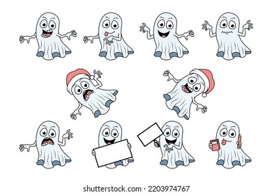 cute ghost cartoon illustration graphic