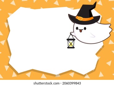 Cute vector de dibujos animados fantasma. Diseño de carácter fantasma. Vector de tarjeta de Halloween.