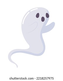 cute ghost character icon isolated