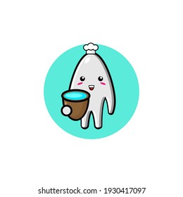 Cute-Ghost-Zeichentrick-Illustration, Trinkwasser