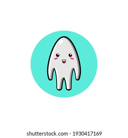 Cute ghost character illustration design
