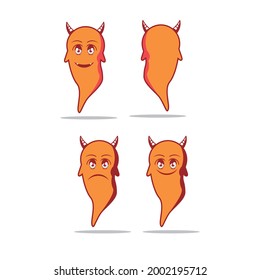 cute and cute ghost collection in flat design, halloween ghost, cartoon ghost