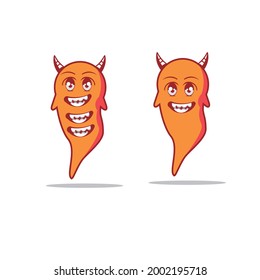 cute and cute ghost collection in flat design, halloween ghost, cartoon ghost