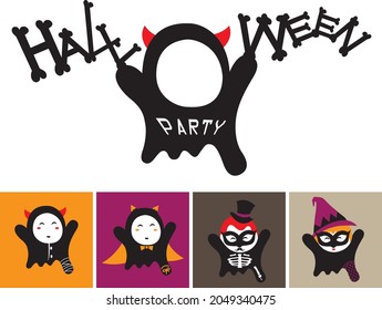 Cute Ghost Collection in Halloween Costumes