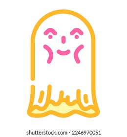 süße Geisterfarbensymbol, Vektorgrafik. süßes Gespenst-Schild. einzelne Symbolillustration