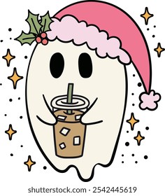 Cute Ghost Drink Iced Coffee