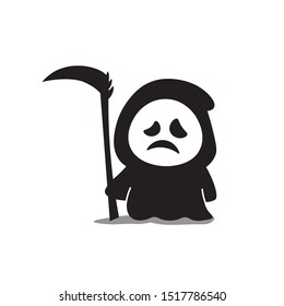 Cute Ghost Face Icon Illustration