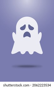 Cute ghost. Flat design vector. Vector illustration