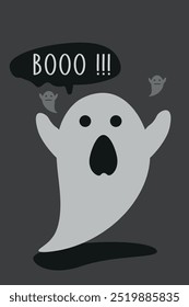 cute ghost for halloween background