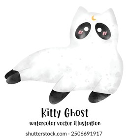 Cute Ghost, Ghost, Halloween, Black cat, Halloween cat